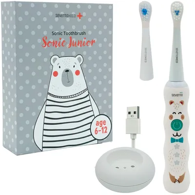 Immagine prodotto di Spazzolino elettrico sonico per bambini 6-12 anni SONIC JUNIOR + 2 puntali