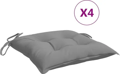 Produktbild von Stuhlkissen 4 Stk. Grau 40x40x7 cm Oxford-Gewebe