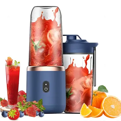 Produktbild von Smoothie Maker, Tragbarer Mixer, Standmixer, 400ML Elektrisch Maker, USB wiederaufladbarer, mit 2 Mischbecher