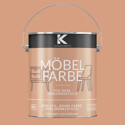 Produktbild von Kenzopaints 2,5Liter Möbelfarbe Möbellack - Erdwarm aus Kalifornien