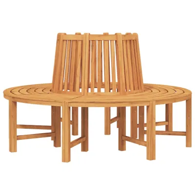 Produktbild von Baumbänke 2 Stk. Halbrund Ø160 cm Massivholz Teak