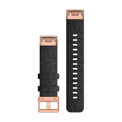 Immagine prodotto di Garmin braccialetto di ricambio QuickFit 20 mm in nylon nero/oro rosa