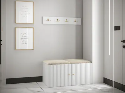 Obrázek produktu pro Nábytek do předsíně LURDES 3 - bílý / světlý béžový