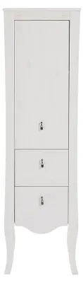 Produktbild von Badmöbel Badezimmer Schrank Holz Hochschrank weiß Badschrank Möbel 43x36x157cm