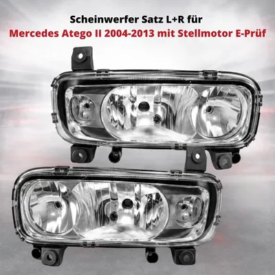Obrázok produktu pre Sada svetlometov vľavo a vpravo pre Mercedes Atego II 2004–2013 so servomotorom,  E