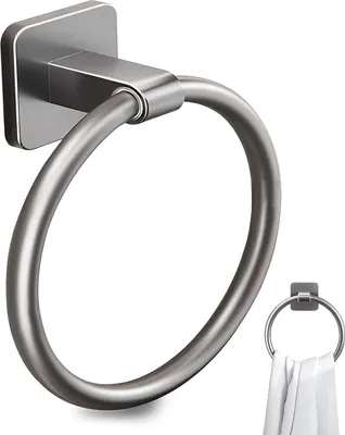 Produktbild von Handtuchring - Handtuchhalter - Wandmontage - 1 Stück - Schwarz - Aluminium