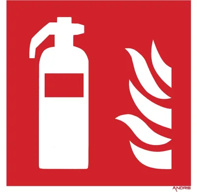 Produktbild von 12kg ABC Pulver Feuerlöscher mit Manometer, 15LE, ideal für Gewerbe, inkl. Wandhalterung, ANDRIS® Prüfnachweis & ISO-Symbolschild