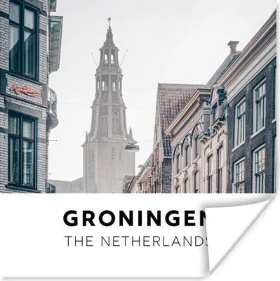 Produktbild von MuchoWow® Poster Niederlande - Groningen - Toren 75x75 cm - Wand Dekoration