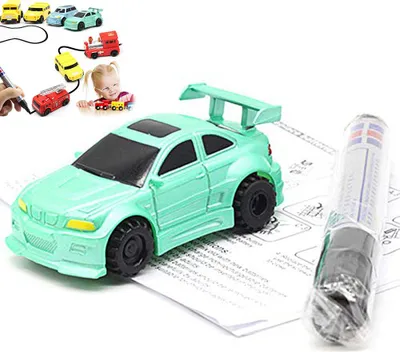 Produktbild von Linienfolge-Auto, mit Stift & Papier, pädagogisches Technik-Spielzeug für Kinder, Lernspielzeug