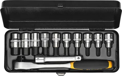 Produktbild von Elora Steckschlüssel-Satz 1/2", Innen-Sechskant, 9-teilig 3/16"-3/4" AF, ELORA-770-KINAK