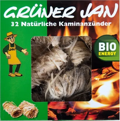 Produktbild von 32 Öko Kaminanzünder Grillanzünder Holzanzünder Kohleanzünder Wachs Holzwolle