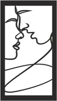 Produktbild von 3D Wandbild für das Wohnzimmer, Ajourbilder für das Schlafzimmer, Liebe 58x98