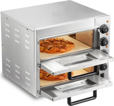 Immagine prodotto di Forno commerciale per pizza Forno 356 mm in acciaio inox Elettrico 4 manopole