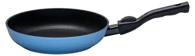 Bratpfanne 24 cm, abnehmbarer Griff, Antihaft, thermostatischer Boden, blau