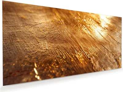 Produktbild von Glasbild 80x40cm in XXL für Wohnzimmer, Schlafzimmer Motiv Goldene Textur