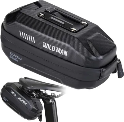 Produktbild von Wild Man | Fahrradtasche Satteltasche - Schwarz - Wasserdicht, Robust, Aerodynamisch