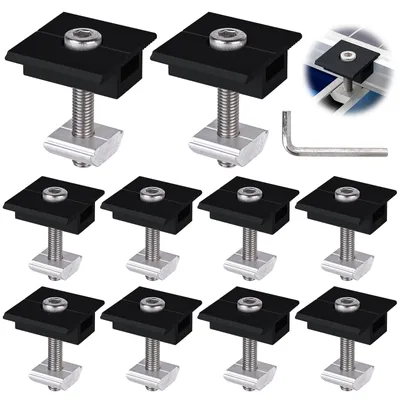 Mittelklemmen 30 mm, 10 Stück, Solarmodul-Halterung, schwarz