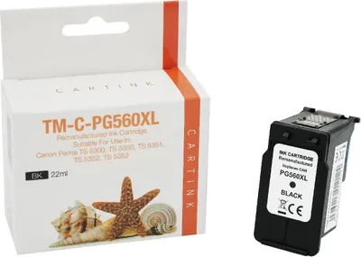 Produktbild von black Tinte/Tintenpatrone 4.3-PG560XL kompatibel mit Canon PG-560XL [ 3712C001 ]  Seiten: 750