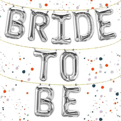 Produktbild von Folienballon Schriftzug Bride to be, Silber, ca. 80 cm für Luftbefüllung