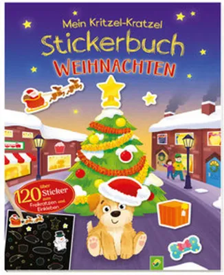 Image de Mein Kritzel-Kratzel-Stickerbuch Weihnachten mit Bambus-Stick