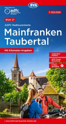 Produktbild von BVA ADFC Radtourenkarte Mainfranken Taubertal 1:150.000