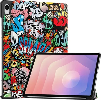 Produktbild von Samsung Galaxy Tab S11 Hülle - Coverup Tri-Fold Ständer Klapphülle mit Schlaf/Wach-Funktion - Graffiti