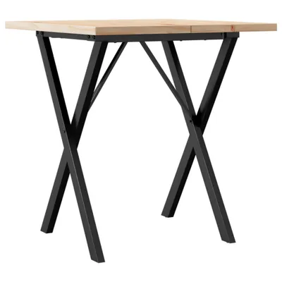 Produktbild von Esstisch X-Gestell 60x60x75,5cm Massivholz Kiefer und Stahl