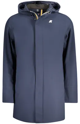 Produktbild von Eleganter Herren Trenchcoat Blau mit Kapuze und Fleece-Innenfutter