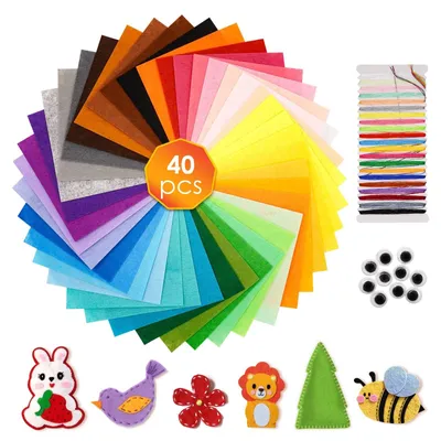 Imagen del producto de 40 colores de fieltro para proyectos creativos