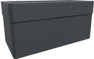 Image de jardinière sur roulettes de 63 litres, pour l'intérieur et l'extérieur - 78 x 39 x 39 cm (hauteur) - Gris anthracite