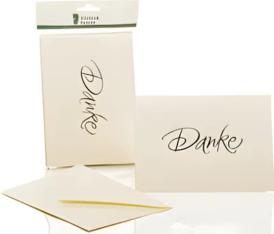 Produktbild von Briefkarte B6 HD 5/5 candle metallic RÖSSLER 1181956303 DANKE