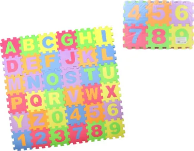 Obrázek produktu pro Pěnové puzzle 36 ks čísla a písmena