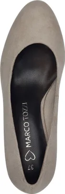 Produktbild von MARCO TOZZI Damen Pumps Trichterabsatz samtige Haptik runde Form 2-22450-42, Größe:40 EU, Farbe:Beige