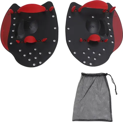 Produktbild von 1 Paar Schwimm-Handpaddel, Silikon, Polypropylen, verstellbare Flosse, Flipper, Paddel, Trainingshilfe für Männer und Frauen, L