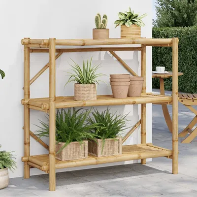 Produktbild von Möbel Regal mit 3 Böden 100x40x90 cm Bambus - Wandregale 366458