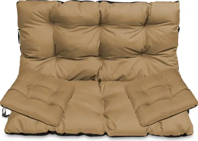 Produktbild von Sitzkissen Bankkissen Bankauflage - 180x50 cm und Rückenlehne 180x60 cm mit 2er 45x45 cm Stuhlkissen Set - Outdoor und Indoor - Beige