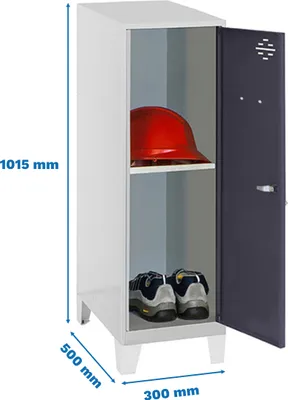 Produktbild von Simonrack Spind SIMONLOCKER DISM SINGLE anthrazit, grau 8425437120688, 1 Schließfach 30,0 x 50,0 x 101,5 cm