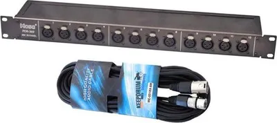 Produktbild von Hosa PDR-369 Patch Bay mit XLR Kabel