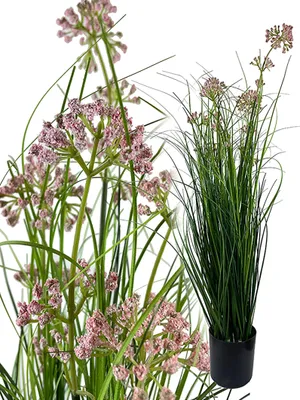 Produktbild von Schafgarbe 75 cm künstlich wie echt mit Blüten Kunstgras Dekogras Kunstpflanze