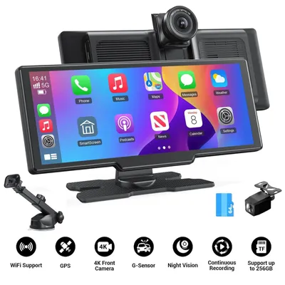 Image de Écran , Boîtier Android Auto & CarPlay sans fil, Écran CarPlay sans fil 9,26 pouces, Système multimédia embarqué, Caméra de recul
