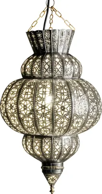Immagine prodotto di Lampada a sospensione orientale argento 45cm | Lampada vintage per soggiorno
