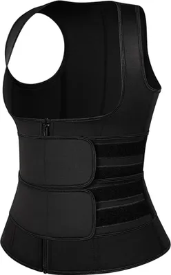 Produktbild von Damen Taillenformer Korsett Weste mit Reißverschluss, verstellbar, Neopren-Body Shaper Tanktop, Taillenformer