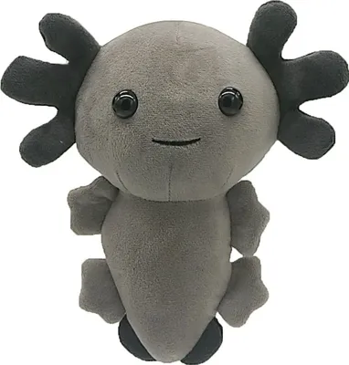 Produktbild von Noxxiez Axolotl Kuscheltier Plüsch (20 cm) – Ihr neuer knuddeliger Begleiter Grau