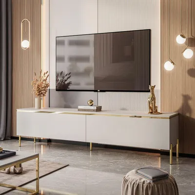 Obrázek produktu pro TV skříňka AURORA KASZMIR na chromovaných rovných nohách