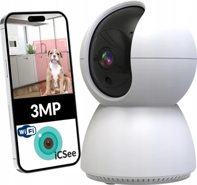Produktbild von 3Mp Drehbare Wifi Ip Kamera Mit Audio Und Bewegungserkennung, 128Gb Microsd Slot