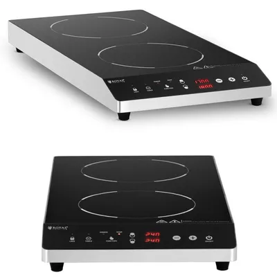 Image de Plaque de cuisson à induction – Plaque de cuisson encastrable autonome – 2 zones de cuisson – 1800W – Avec écran LED