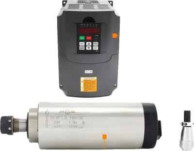 Produktbild von 2,2 kW luftgekühlter Spindelmotor, 24000 U/min Geschwindigkeit, ≤0,01 mm Rundlaufabweichung, FÜGE VFD HINZU