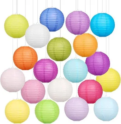Produktbild von Famanu Papierlaternen Bunte Dekoration - Set