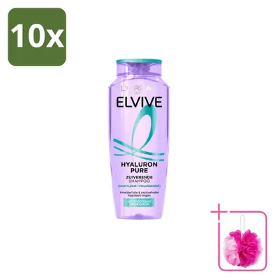 Zdjęcie produktu dla 10 x Szampon L'Oréal Paris Elvive Hyaluron Pure - 250 ml - Opakowanie zbiorcze - 10 sztuk