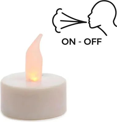 Image de Bougie Led Soufflage Allumage/extinction Par Soufflage - Lumineo
